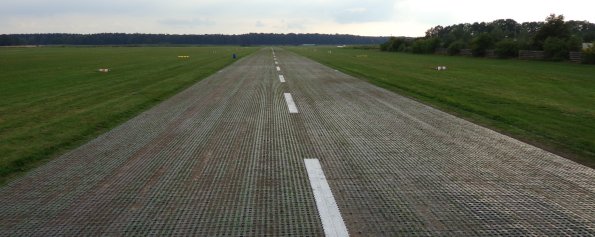 Reinforced grass airstrip